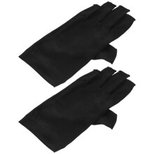 1Paire Protection Mains Noir Tissu Souple Anti Uv
