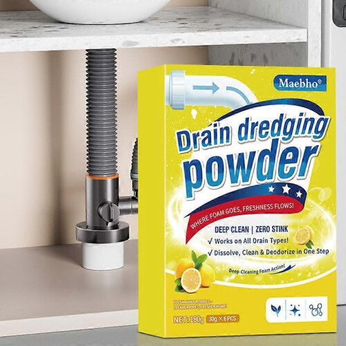 (LEMON)Sewer unblocking powder, pipe cleaning powder, unblocking agent, bubble powder, floor drain clogging dissolution, odor removal 1