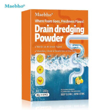 (ROSE)Sewer unblocking powder, pipe cleaning powder, unblocking agent, bubble powder, floor drain clogging dissolution, odor removal