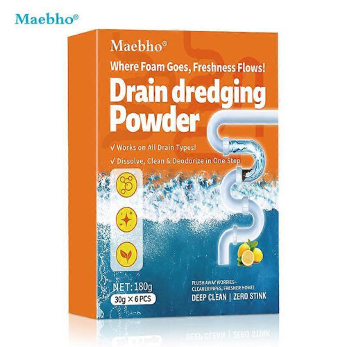 (ROSE) Sewer unblocking powder, pipe cleaning powder, unblocking agent, bubble powder, floor drain clogging dissolution, odor removal