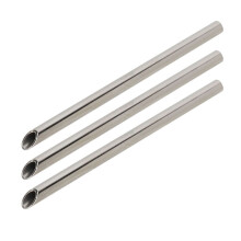 3 st medicinska mottagningsrör i rostfritt stål för piercing, 4 mm