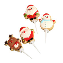 4Pcs Christmas Theme Resin Cake Toppers Party Decor