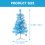 1Set Mini Blue PVC Xmas Tree Lighted Christmas Ornament Decoration 2