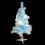 1Set Mini Blue PVC Xmas Tree Lighted Christmas Ornament Decoration 8