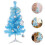 1Set Mini Blue PVC Xmas Tree Lighted Christmas Ornament Decoration 5