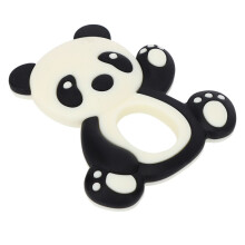 Baby Silicone Cartoon Panda Teether for 0-12 Months - Black