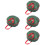 4pcs Xmas Bag Round Dustproof Storage Pouch Green 4
