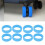 Blue Silicone Luggage Wheel Covers - Silent Scratchproof Protection 1