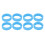 Blue Silicone Luggage Wheel Covers - Silent Scratchproof Protection 3