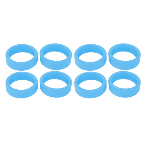 Blue Silicone Luggage Wheel Covers - Silent Scratchproof Protection 2