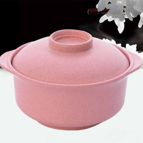 Multifunction Pink Noodle Bowl Convenient for Students & Professionals 2