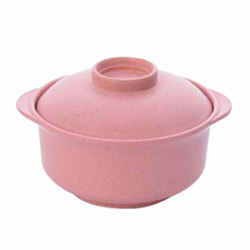 Multifunction Pink Noodle Bowl Convenient for Students & Professionals 1