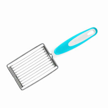 Vielseitiger Küchenschneider für Käse, Schinken und mehr – blauer Edelstahl