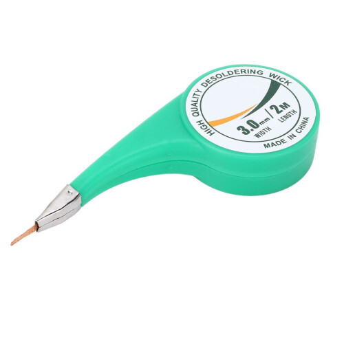 Brass Desoldering Braid with Flux – 2M, 3.0mm Wide PCB Tool