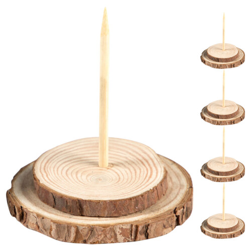 10 Pcs Wooden Christmas Tree Stand for Artificial Trees 9cm Diameter 2