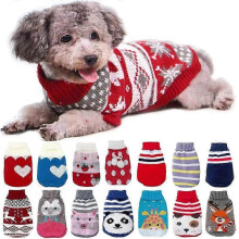 Warm Dog Clothes for Small Medium Dogs Knitted Pet Sweater Puppy Costume Coat Winter