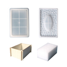 Resin Rectangle Box Mold,Silicone Storage Container-tissue box
