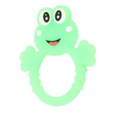 Baby Teething Toy Chewing Teether Frog Shape Comfortable Food Grade Silicone for Infant