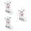 3 Pieces Christmas Stocking Gift Bag Ornaments Decorative Hanging 7