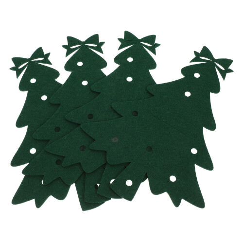 4Pcs Green Fabric Christmas Tree Cutlery Holders Festive Table Decor