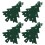 4Pcs Green Fabric Christmas Tree Cutlery Holders Festive Table Decor 10