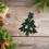 4Pcs Green Fabric Christmas Tree Cutlery Holders Festive Table Decor 4