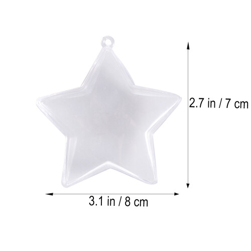 Clear Acrylic Bath Bomb Molds Pentagram Ornaments 1