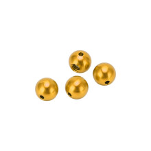 Herbruikbare kabelklemmen voor mountainbike- en racefietskabels met gouden eindkapjes.
