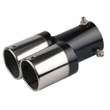 Car Exhaust Tip Black Straight Bent Universal Muffler Tip Stainless Steel with Enhanced Sound