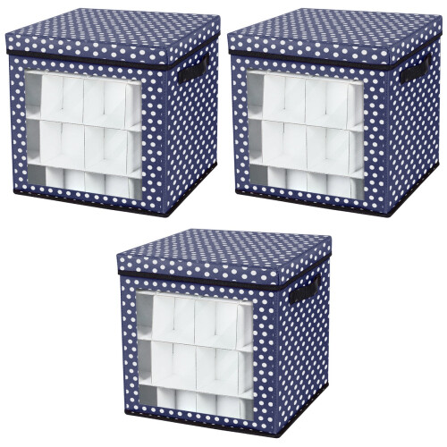 3 Pack Christmas Ball Storage Box Holiday Décor Holder Container 2
