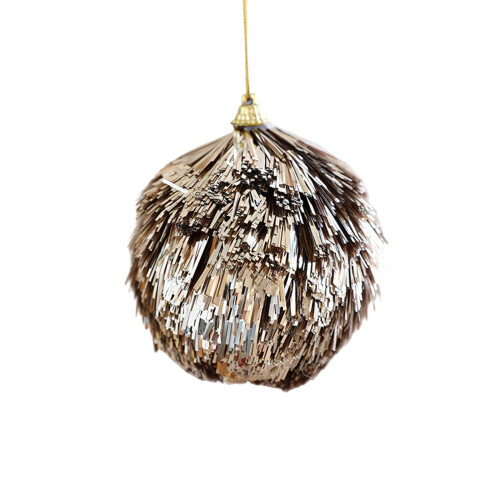 Oversized Pinecone Holiday Decoration-6CM champagne color