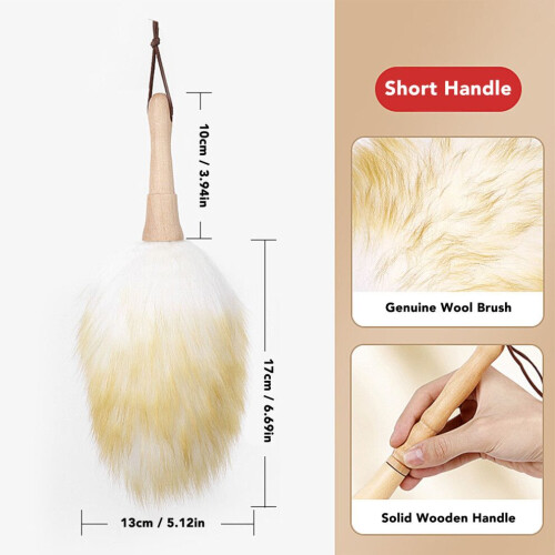 Versatile Lambswool Duster with Beech Handle for Blinds & Antiques 1