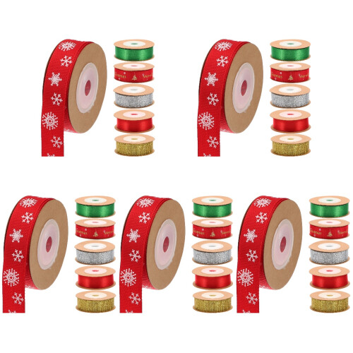 5 Count Wrapping Ribbon For Presents Bow Making Ribbons Decoration 1