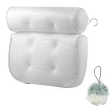 Rychleschnoucí prodyšný polštář do koupele, luxusní polštář do koupele, ergonomická opora krku a zad pro váš soukromý lázeňský