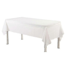 Clear Plastic Rectangular Disposable Tablecloth, 1.37 X 2.74 M - Durable and High Resistance