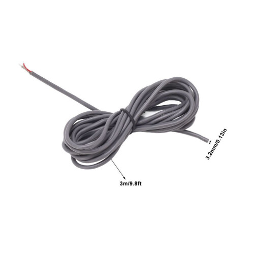 Multifunktionell 3,2 mm grå gitarrtråd 3 m 2-ledarkabel för gitarrer 1