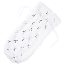 1Pc White Plush Xmas Cover Soft Reusable Decorative Bag