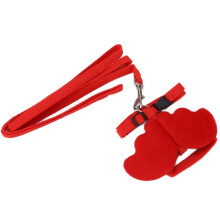 Justerbar Nylon Anka Dragrep & Bröstsele för Husdjur, Röd, M