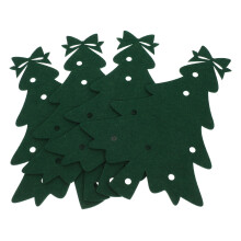 4Pcs Green Christmas Utensil Holder Pockets Fabric Silverware Sleeves