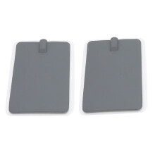 2 Stück Silikon-Elektrodenpads für Physiotherapie, 7 x 11 cm, Grau, weiches Gel