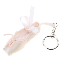 Cute Ballet Shoe Keychain Pendant Ballet Shoe Bag-Pink
