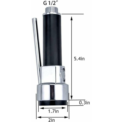 Sleek Functional Replacement Faucet, Easy to Install Multi-Layered Electroplating Surface, Lead-Free Solid Brass for Kitchen Mixer Tap, Pull Out Down 1