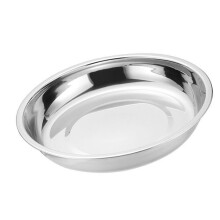 18 cm metalltallrikar - runda campingtallrikar i 304 rostfritt stål