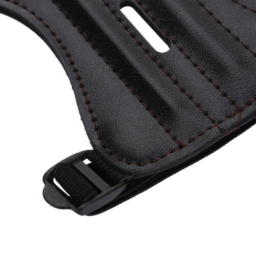 Protector de brazo ajustable con 3 correas para tiro con arco recurvo.