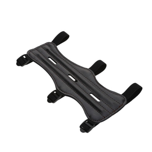 Protector de brazo ajustable con 3 correas para tiro con arco recurvo. 1
