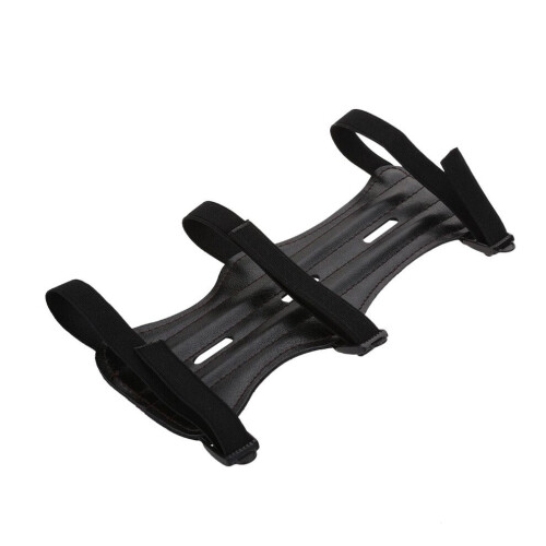Protector de brazo ajustable con 3 correas para tiro con arco recurvo. 2