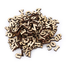 200 lettres en bois assorties, non peintes, pour décorations à faire soi-même, jouets d'éveil pour enfants