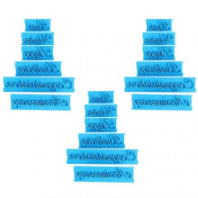 3 Set Handwriting Letter Cake Embosser DIY Plastic Molds for Cake Decorating