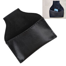 Tragbare Kreidetasche aus PU-Leder für Billardbegeisterte, Farbe Schwarz