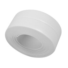 Selbstklebende Badewannen- und Wanddichtungsleiste, Waschbeckenrandleiste, Küche (#2 Weiß 38 mm x 3,2